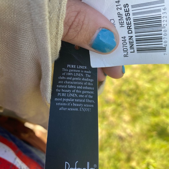 Rafaella linen fit & flare khaki midi dress size 10 NWT - Picture 7 of 7